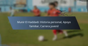 Munir El Haddadi: Historia personal, Apoyo familiar, Carrera juvenil